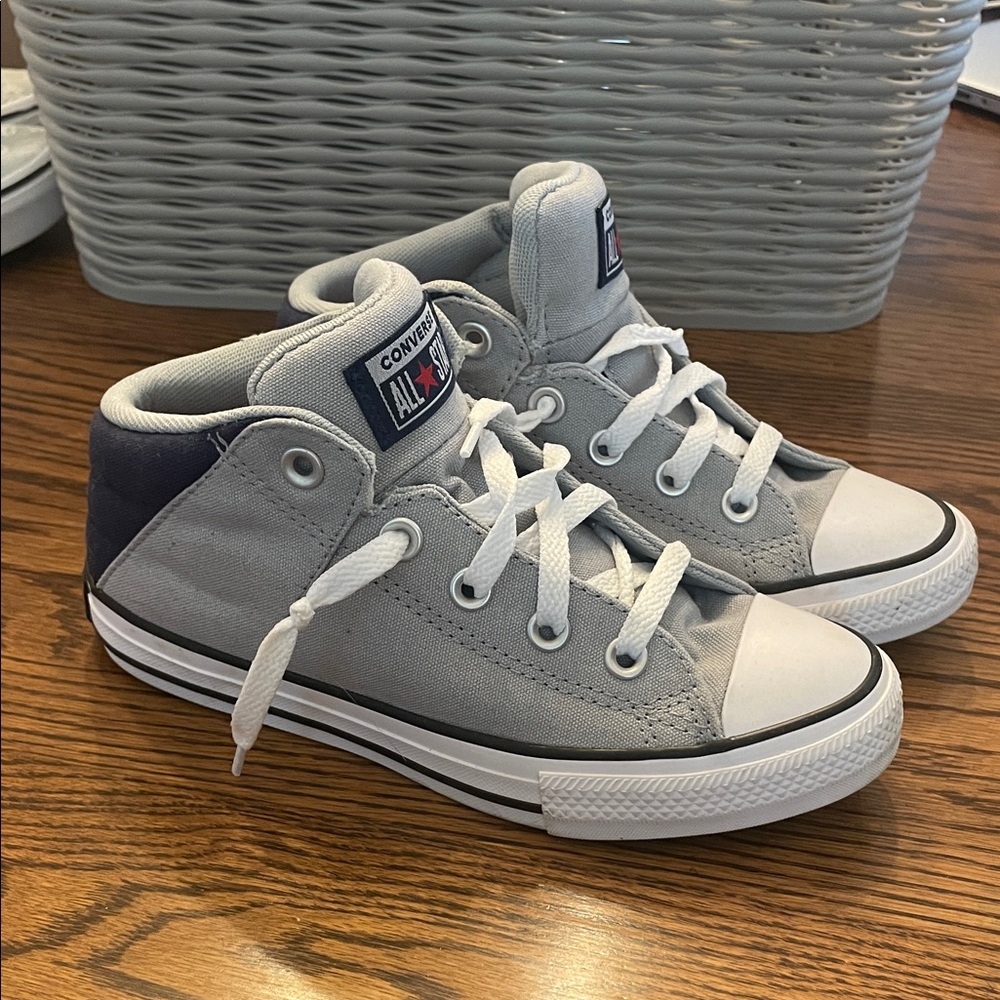 Converse Kids Gray and Black High-Top Sneakers